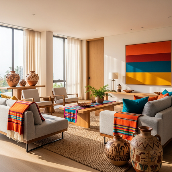El arte de integrar: Artesanía Latinoamericana en departamentos modernos
