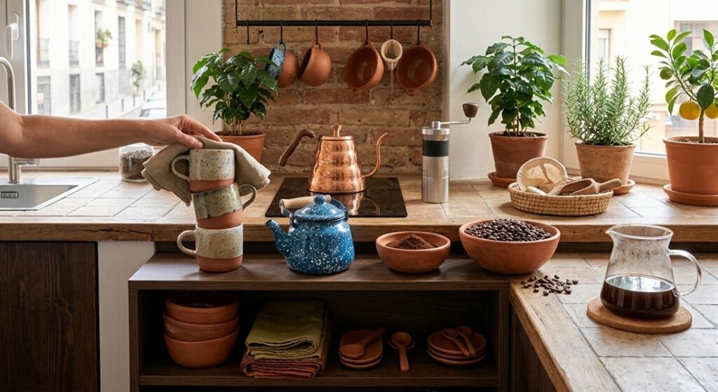 El rincón del café: cómo crear una estación con sabor local y estética moderna