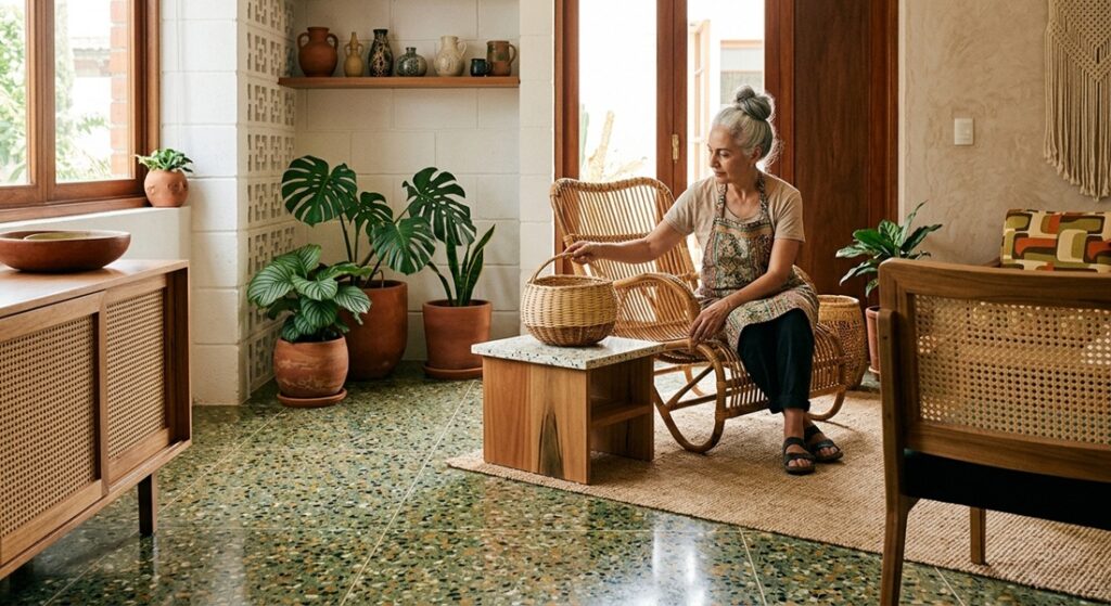 Rescatando el terrazo y el mimbre: cómo actualizar los clásicos de las casas de los años 70 y 80 en LATAM