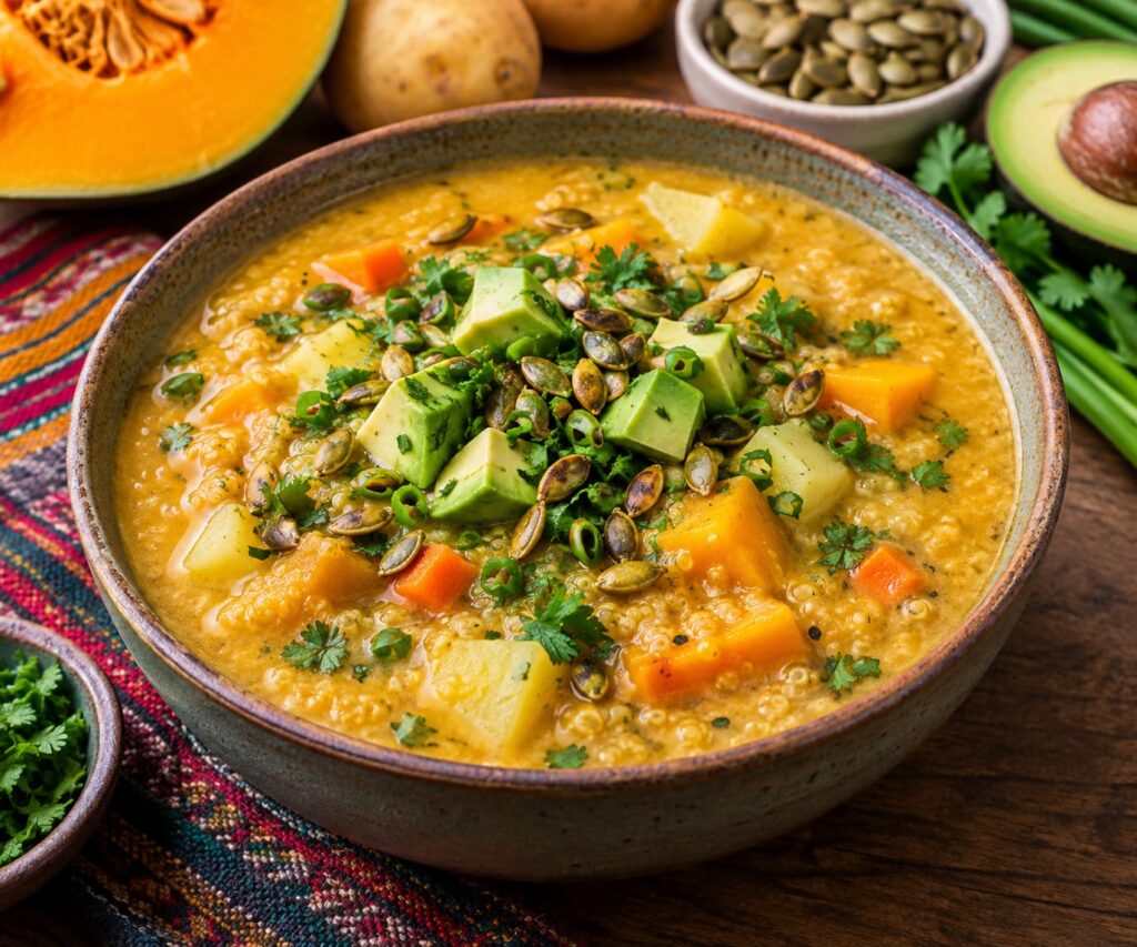 Locro de quinua vegano